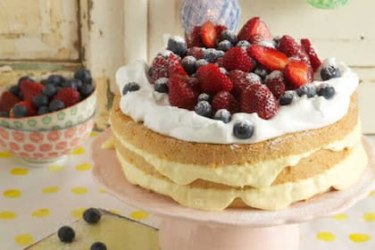 Torta mousseline de frutos rojos