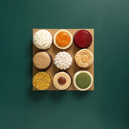 Tortas mini de nueve sabores distintos