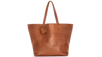 Tote bag de cuero beige