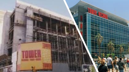Tower Records inauguró su primera tienda en Argentina el jueves 3 de abril de 1997, en la intersección de Avenida Santa Fe y Riobamba. Posteriormente, la cadena expandió su presencia en el país con la apertura de sucursales como el de Cabildo y Juramento.
