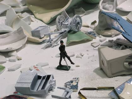 Trabajador forzado con hacha