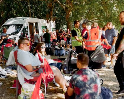 Trabajadores en huelga en el puerto de Felixstowe