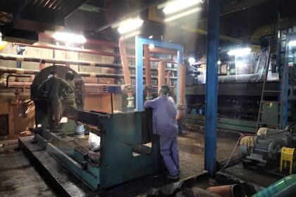 Trabajos en la sala de máquinas de la Biblioteca Nacional