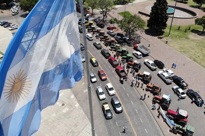 Los productores se movilizaron desde distintos puntos de la provincia de Santa Fe