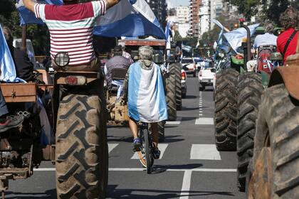 Tractores en la ciudad