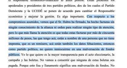Transcripción de la audiencia del Poder Judicial de la Nación
JUZGADO CRIM. Y CORR. FEDERAL DE LA PLATA 1 - SECRETARIA ELECTORAL (DISTRITO BUENOS AIRES)
AUDIENCIA 20/10/2021 Expte CNE N° 4788/2021, por la que se inician acciones contra Habra