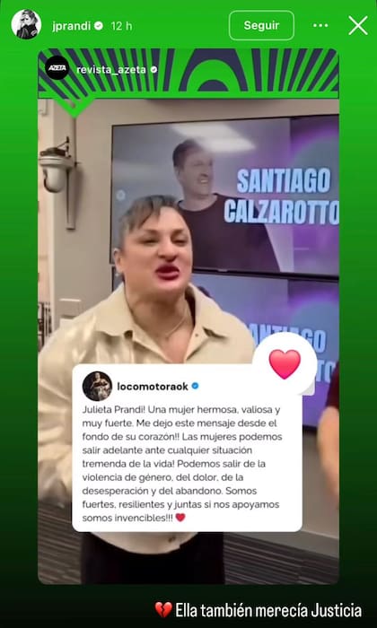 Tras la condena de su exmarido, Julieta Prandi recordó su encuentro con Alejandra "Locomotora" Oliveras (Foto: Instagram @jprandi)
