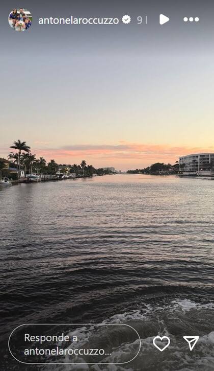 Tras la salida al bar, Antonela se dirigió con una embarcación hacia un río