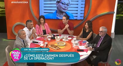 Tras su operación, Carmen Barbieri dialogó con sus compañeros de Mañanísima (Foto: captura tv)