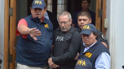 Traslado de Ricardo Jaime detenido en Cordoba por el caso de las compras de trenes usados a España