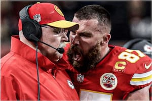 Travis Kelce agredió a su entrenador Andy Reid, pero el DT se lo tomó con humor y contó qué le dijo