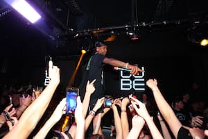 Travis Scott en el After Party en marco del lanzamiento del programa de fidelización “Blocks, loyalty program” de Cube.Exchange.