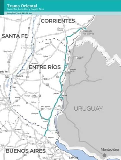 Trayecto de las rutas que el Gobierno lanzó a licitación para concesionar.