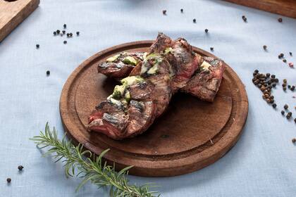 Trenza de entraña con manteca, una original creación de Gastón de La Cabrera.