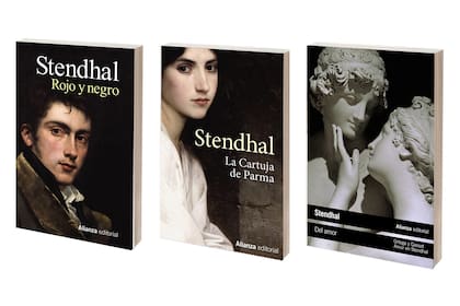 Tres clásicos: las novelas "Rojo y negro" y "La cartuja de Parma", y el ensayo filosófico "Del amor"