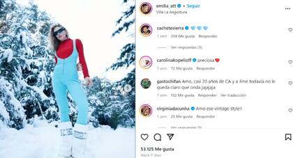 Tres corazones. Emilia Attias y un posteo que sumó a los rumores de romance con Cachete Sierra