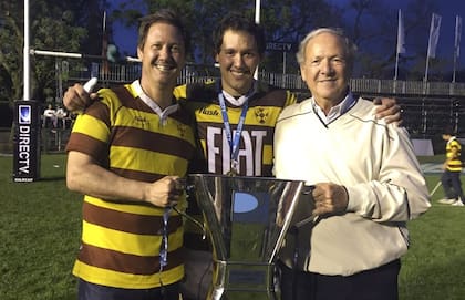 Tres generaciones de Rosati con historia en Belgrano Athletic: Matías, Tomás y Hugo