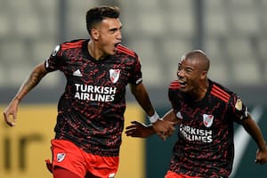 Tres minutos necesitó Matías Suárez para destrabar el partido frente a Alianza Lima; el cordobés acumula 30 festejos en River