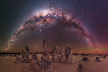 Trevor Dobson fotografió la Vía Láctea en el Parque Nacional de Nambung