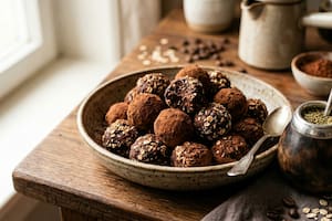 Trufas de chocolate, avena y café: el snack saludable e ideal para acompañar el mate del fin de semana