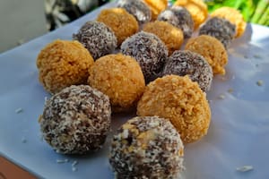 Trufas de coco y porotos blancos