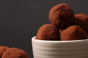 Trufas de okara de soja y cacao