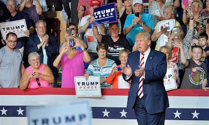 Trump, anteayer, durante un acto de campaña en Virginia