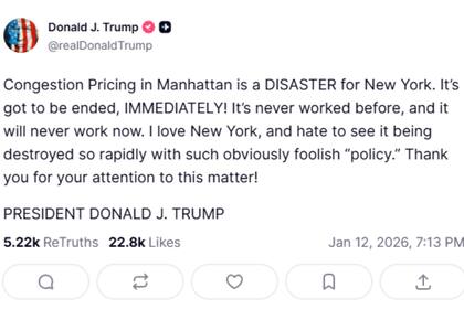 Trump cuestionó una medida que cumplió un año en Nueva York y Kathy Hochul defendió
