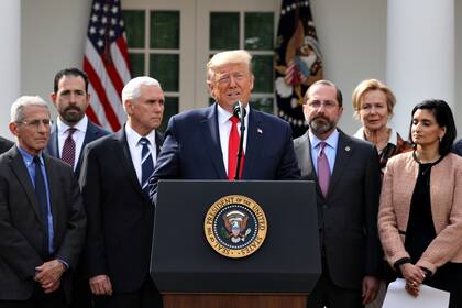 El presidente de Estados Unidos Donald Trump, durante el anuncio de la emergencia nacional por el coronavirus