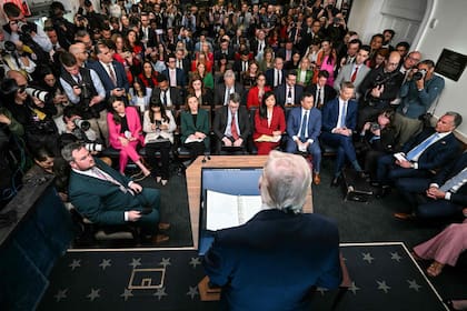 Trump, durante su conferencia de prensa
