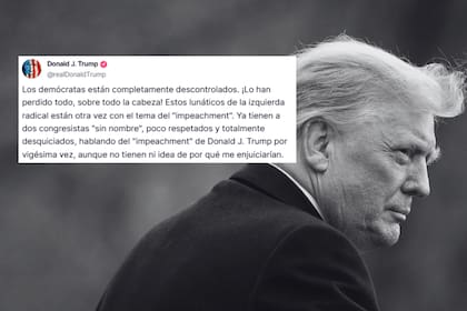 Trump en Truth Social: "los republicanos deberían expulsar del Congreso a los demócratas por sus crímenes, especialmente electorales"