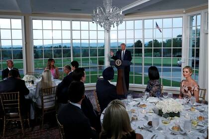 Trump, en una comida en su club de Nueva Jersey