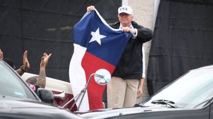 Trump, durante su visita a Texas