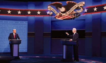 Trump y Biden en su último debate en 2020