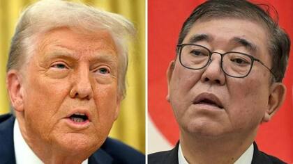 Trump y el primer ministro japonés Shigeru Ishiba