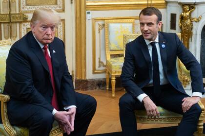 Trump y Macron se reunieron en París antes de las celebraciones por el centenario del fin de la Primera Guerra Mundial