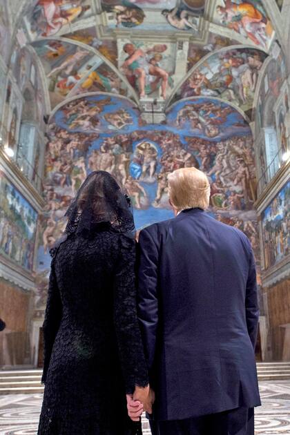 Donald y Melania Trump visitaron la Capilla Sixtina