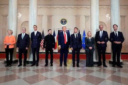 Trump, Zelensky y líderes de la UE, el año pasado, en Washington