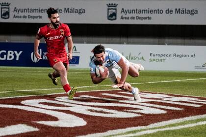 Try de Agustín Fraga frente al seleccionado de España