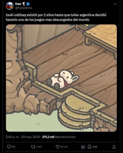 Tsuki's Odyssey se puso de moda en la Argentina y las redes sociales se llenaron de memes
