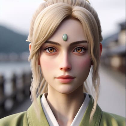 Tsunade Senju según la inteligencia artificial de Copilot
