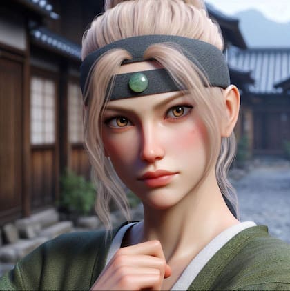 Tsunade Senju según la inteligencia artificial de Copilot