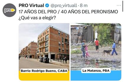 Tuit de cuentas cercanas a Pro