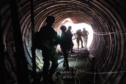 Túnel de Hamas en la Franja de Gaza descubierto por las fuerzas israelíes 