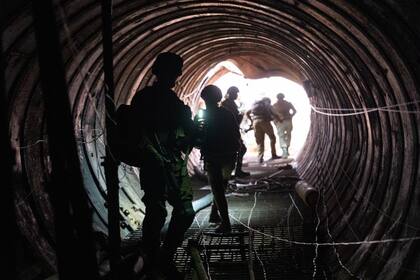 Túnel de Hamas en la Franja de Gaza descubierto por las fuerzas israelíes