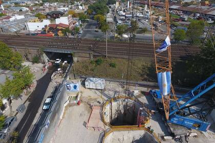 Tuneladora de la cuenca Matanza Riachuelo vista desde el dron de LA NACION