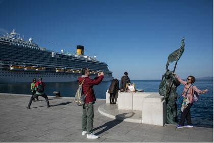 Turistas en Trieste