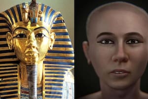 Tutankamón, último monarca de su familia real en el final de la dinastía XVIII que gobernó entre 1334 y 1325 a. C