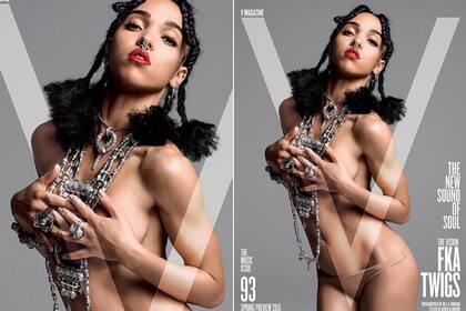 Twigs se animó a posar semidesnuda