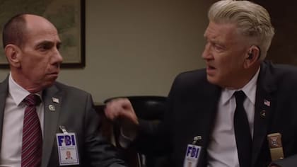 Miguel Ferrer y David Lynch en Twin Peaks